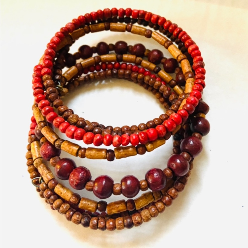 ‘90s VTG Boho Beaded Wrap Bracelet